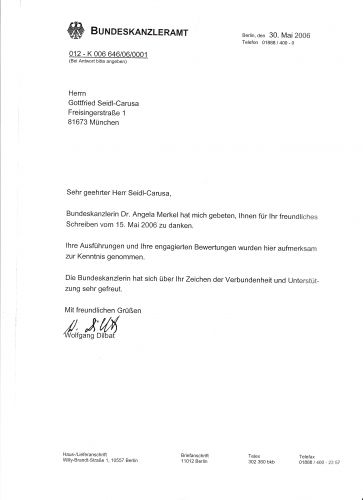 Die Antwort der Bundeskanzlerin Angela Merkel